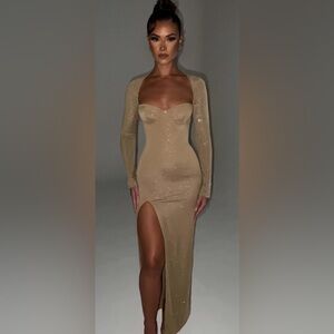 Babyboo NADIA MAXI DRESS - GOLD SPARKLE